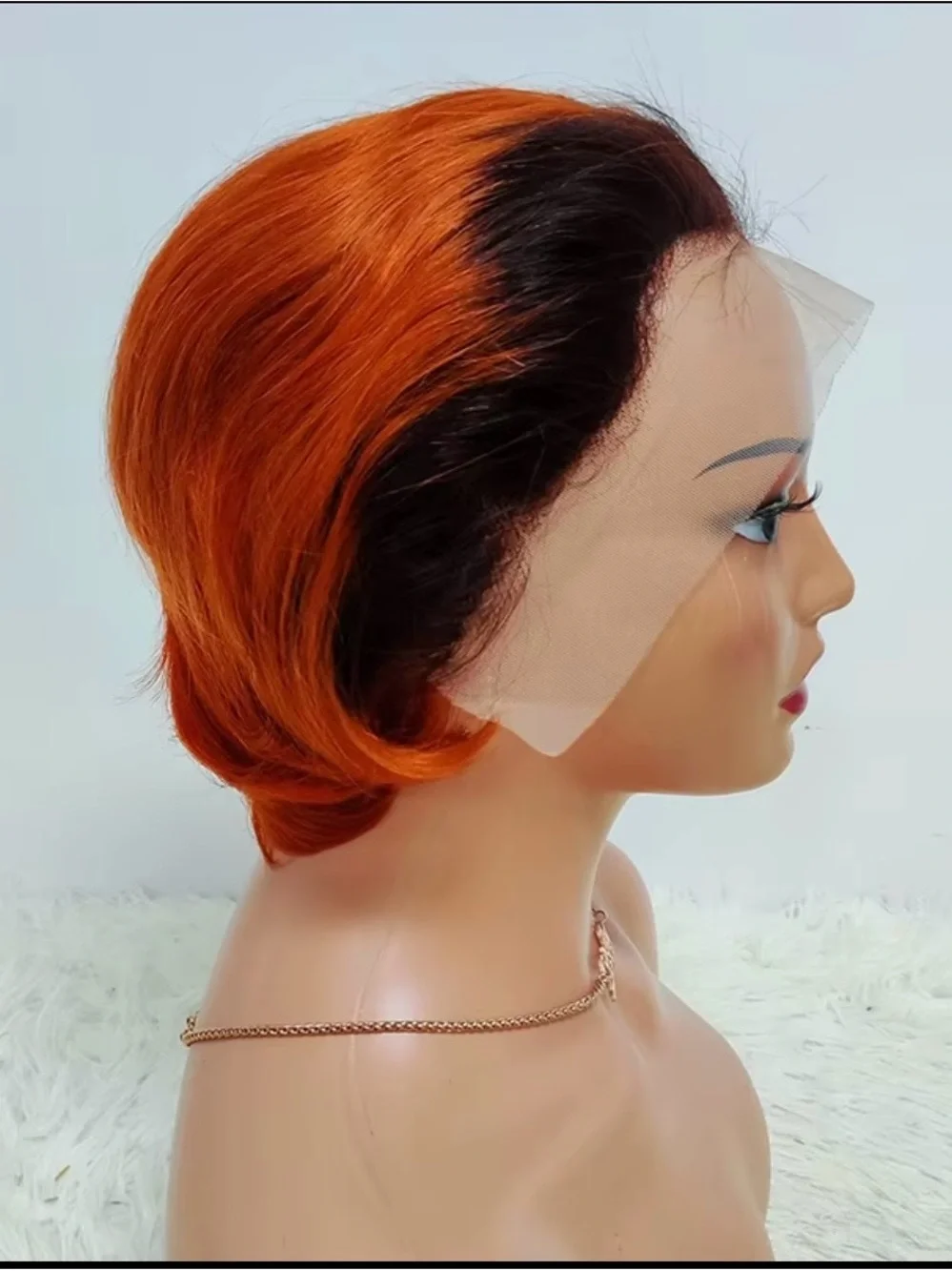 13x4 Full Lace Front Short Bob Wig 180% density T1B/350# 100%Human Hair